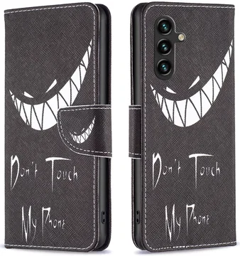 Samsung Galaxy A05s Hoesje Portemonnee Book Case Don't Touch Print