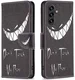 Samsung Galaxy A05s Hoesje Portemonnee Book Case Don't Touch Print afbeelding 1