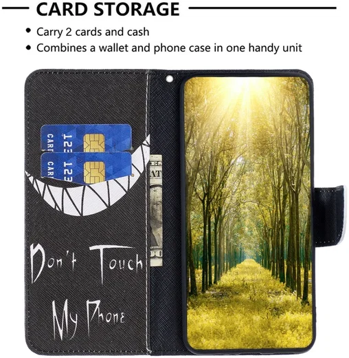Samsung Galaxy A05s Hoesje Portemonnee Book Case Don't Touch Print afbeelding 2