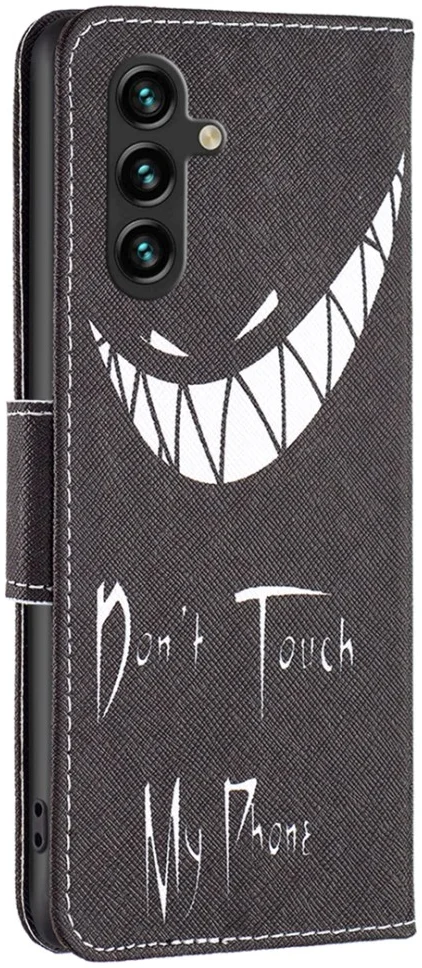 Samsung Galaxy A05s Hoesje Portemonnee Book Case Don't Touch Print afbeelding 6