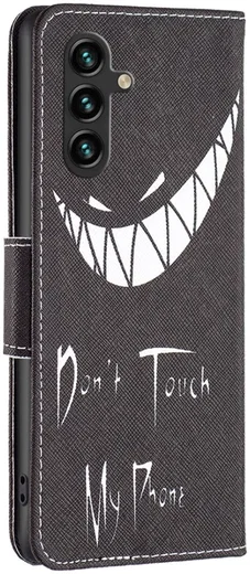 Samsung Galaxy A05s Hoesje Portemonnee Book Case Don't Touch Print afbeelding 6