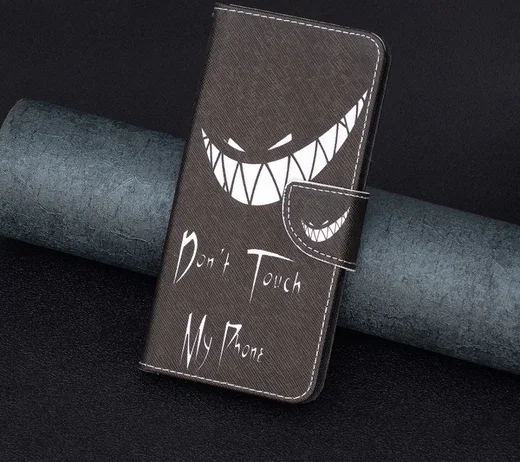 Samsung Galaxy A05s Hoesje Portemonnee Book Case Don't Touch Print afbeelding 7