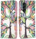 Samsung Galaxy A15 Hoesje Portemonnee Book Case Boom Print afbeelding 1
