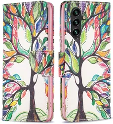 Samsung Galaxy A15 Hoesje Portemonnee Book Case Boom Print afbeelding