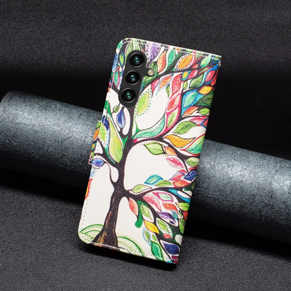 Samsung Galaxy A15 Hoesje Portemonnee Book Case Boom Print afbeelding 7
