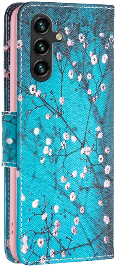Samsung Galaxy A15 Hoesje Portemonnee Book Case Bloemen Print afbeelding 6