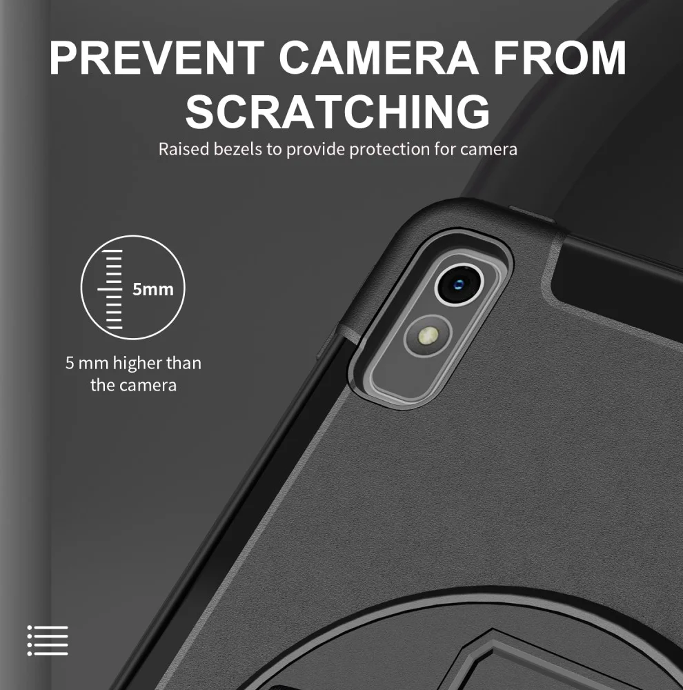 Lenovo Tab P11 Gen 2 Hoes met Kickstand en Handriem Back Cover Zwart afbeelding 10