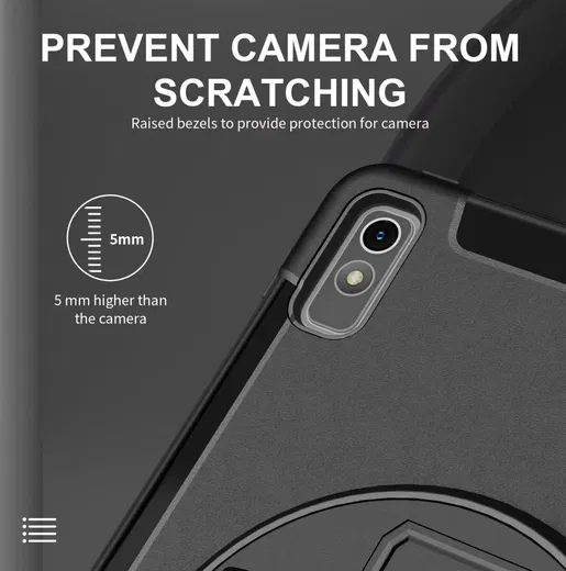 Lenovo Tab P11 Gen 2 Hoes met Kickstand en Handriem Back Cover Zwart afbeelding 10