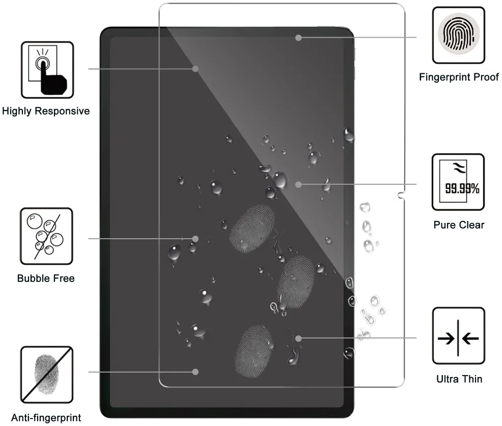 Lenovo Tab P12 Screen Protector Volledig Dekkend Tempered Glass afbeelding 2