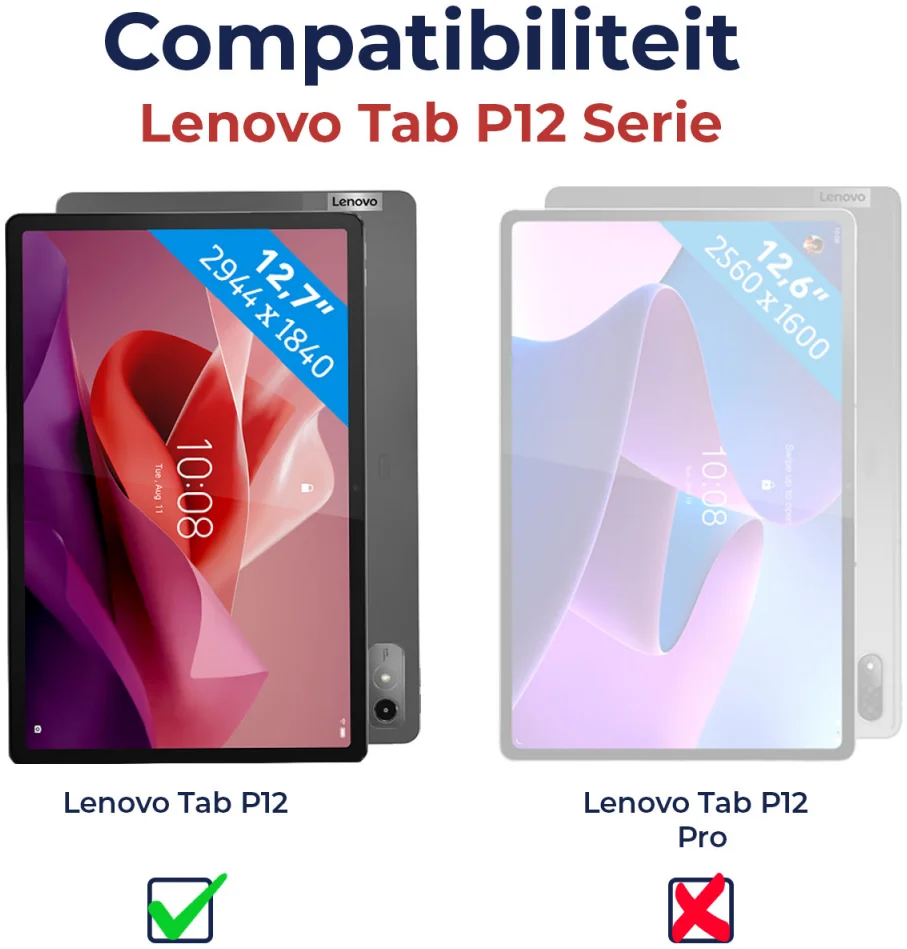 Lenovo Tab P12 Screen Protector Volledig Dekkend Tempered Glass afbeelding 5