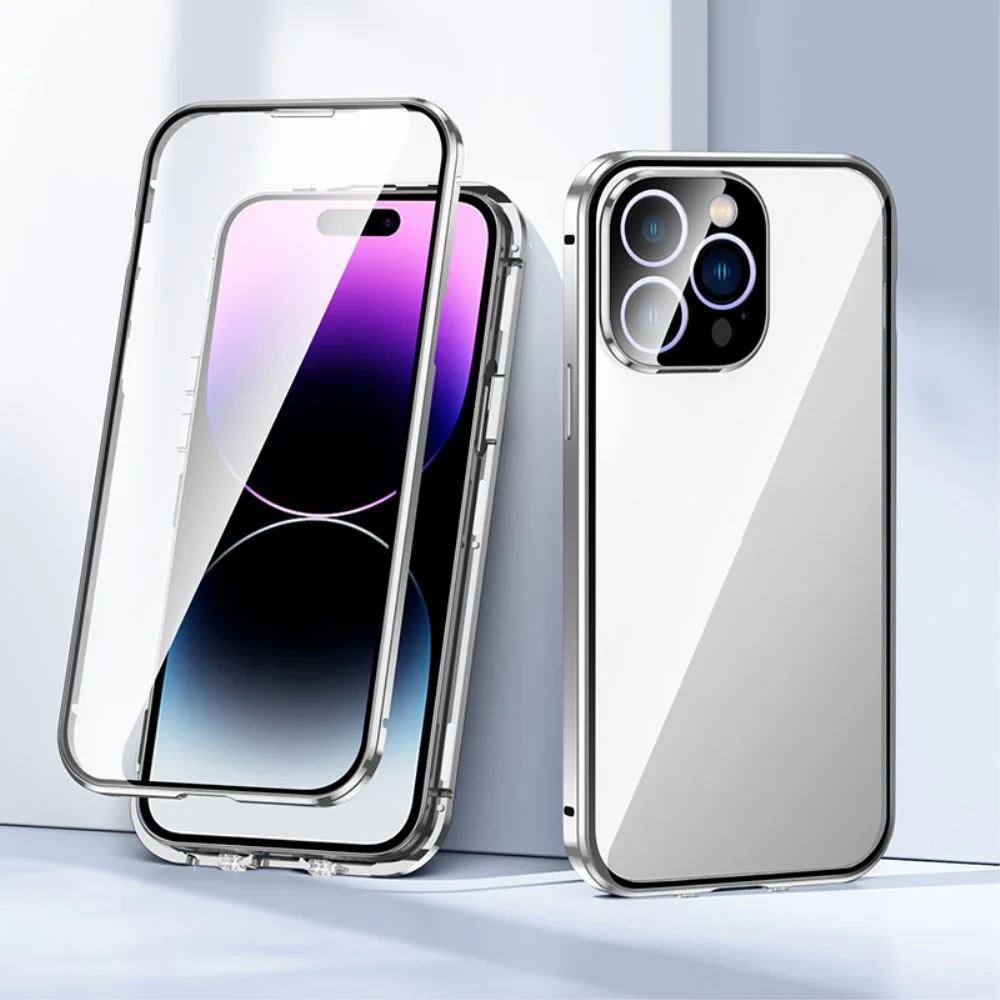Apple iPhone 15 Pro Hoesje Full Protect Zilver afbeelding 2