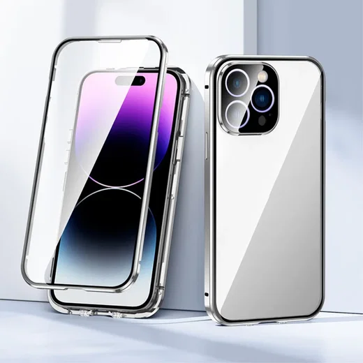 Apple iPhone 15 Pro Hoesje Full Protect Zilver afbeelding 2