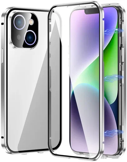 Apple iPhone 15 Hoesje Full Protect Zilver afbeelding 1