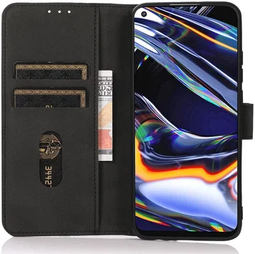 KHAZNEH Oppo Reno 10 / 10 Pro Hoesje Retro Wallet Book Case Zwart