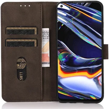 KHAZNEH Oppo Reno 10 / 10 Pro Hoesje Retro Wallet Book Case Bruin