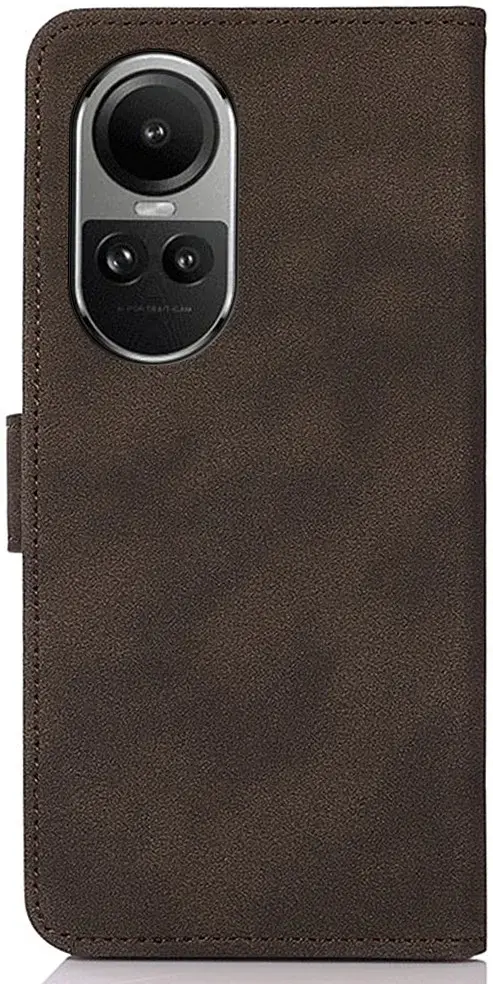 KHAZNEH Oppo Reno 10 / 10 Pro Hoesje Retro Wallet Book Case Bruin afbeelding 7
