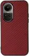 Oppo Reno 10 / 10 Pro Hoesje Carbon Fiber Back Cover Rood afbeelding 1