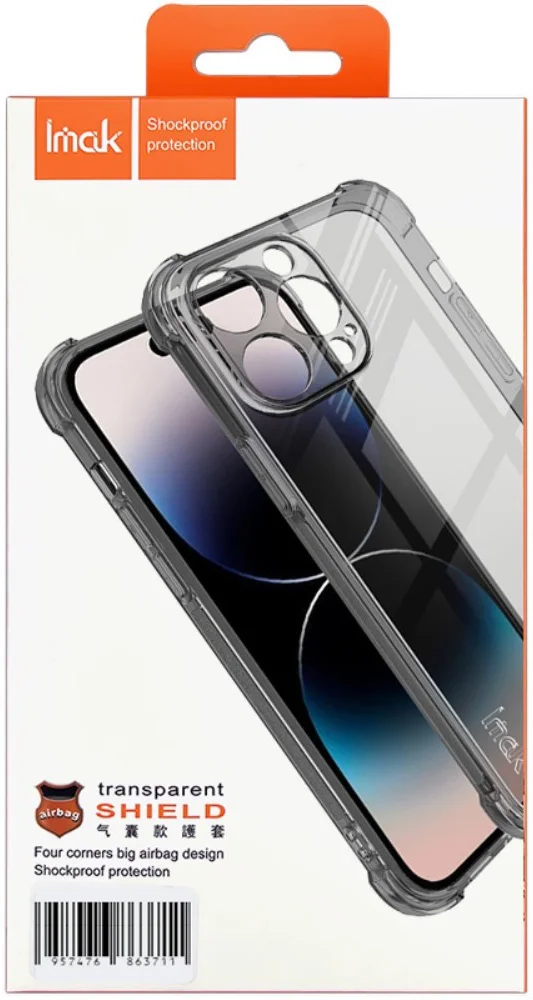 Imak Oppo Reno 10 / 10 Pro Hoesje Schokbestendig TPU Transparant Zwart afbeelding 6