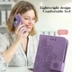 Oppo Reno 10 / 10 Pro Hoesje Bloemen Book Case met Pasjeshouder Paars afbeelding 3