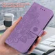 Oppo Reno 10 / 10 Pro Hoesje Bloemen Book Case met Pasjeshouder Paars afbeelding 6
