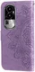 Oppo Reno 10 / 10 Pro Hoesje Bloemen Book Case met Pasjeshouder Paars afbeelding 9