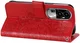 Oppo Reno 10 / 10 Pro Hoesje Bloemen Book Case met Pasjeshouder Rood afbeelding 11