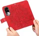 Oppo Reno 10 / 10 Pro Hoesje Bloemen Book Case met Pasjeshouder Rood afbeelding 12