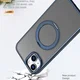 Apple iPhone 15 Plus Hoesje MagSafe Back Cover met Standaard Blauw afbeelding 3