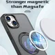Apple iPhone 15 Hoesje MagSafe Back Cover Kickstand Transparant Zwart afbeelding 2