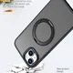 Apple iPhone 15 Hoesje MagSafe Back Cover Kickstand Transparant Zwart afbeelding 3