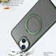Apple iPhone 15 Hoesje met MagSafe Back Cover met Standaard Groen afbeelding 3