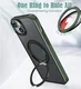Apple iPhone 15 Hoesje met MagSafe Back Cover met Standaard Groen afbeelding 4
