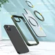 Apple iPhone 15 Hoesje met MagSafe Back Cover met Standaard Groen afbeelding 5