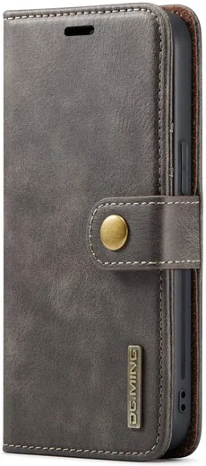 DG Ming Apple iPhone 15 Hoesje 2-in-1 Book Case en Back Cover Grijs afbeelding 11