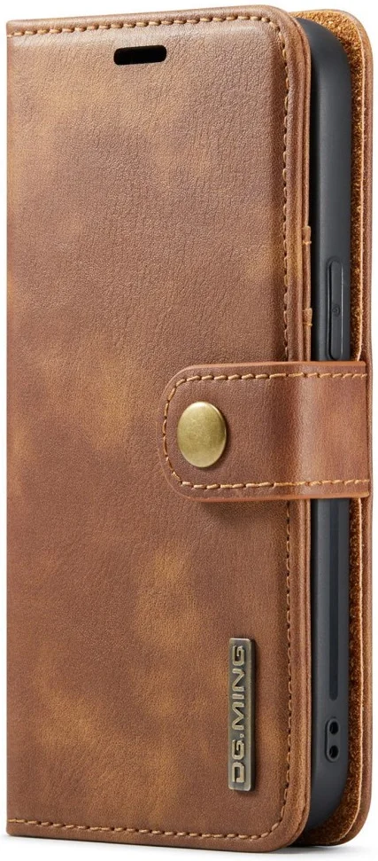 DG Ming Apple iPhone 15 Hoesje 2-in-1 Book Case en Back Cover Bruin afbeelding 11