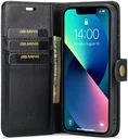 DG Ming Apple iPhone 15 Plus Hoesje Retro Wallet Book Case Zwart
