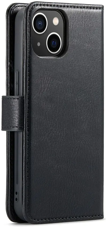 DG Ming Apple iPhone 15 Plus Hoesje Retro Wallet Book Case Zwart afbeelding 10