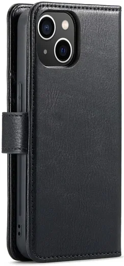 DG Ming Apple iPhone 15 Plus Hoesje Retro Wallet Book Case Zwart afbeelding 10