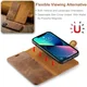 DG Ming Apple iPhone 15 Plus Hoesje Retro Wallet Book Case Bruin afbeelding 5