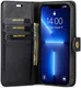 DG Ming Apple iPhone 15 Pro Max Hoesje Retro Wallet Book Case Zwart afbeelding 1