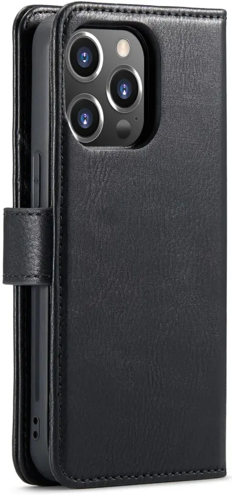 DG Ming Apple iPhone 15 Pro Max Hoesje Retro Wallet Book Case Zwart afbeelding 10