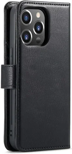 DG Ming Apple iPhone 15 Pro Max Hoesje Retro Wallet Book Case Zwart afbeelding 10