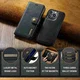 DG Ming Apple iPhone 15 Pro Max Hoesje Retro Wallet Book Case Zwart afbeelding 6