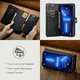 DG Ming Apple iPhone 15 Pro Max Hoesje Retro Wallet Book Case Zwart afbeelding 7