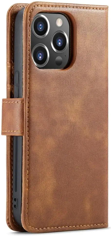 DG Ming Apple iPhone 15 Pro Max Hoesje Retro Wallet Book Case Bruin afbeelding 10