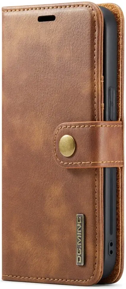 DG Ming Apple iPhone 15 Pro Max Hoesje Retro Wallet Book Case Bruin afbeelding 11