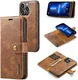 DG Ming Apple iPhone 15 Pro Max Hoesje Retro Wallet Book Case Bruin afbeelding 2