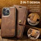 DG Ming Apple iPhone 15 Pro Max Hoesje Retro Wallet Book Case Bruin afbeelding 3