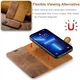 DG Ming Apple iPhone 15 Pro Max Hoesje Retro Wallet Book Case Bruin afbeelding 5