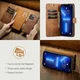 DG Ming Apple iPhone 15 Pro Max Hoesje Retro Wallet Book Case Bruin afbeelding 7